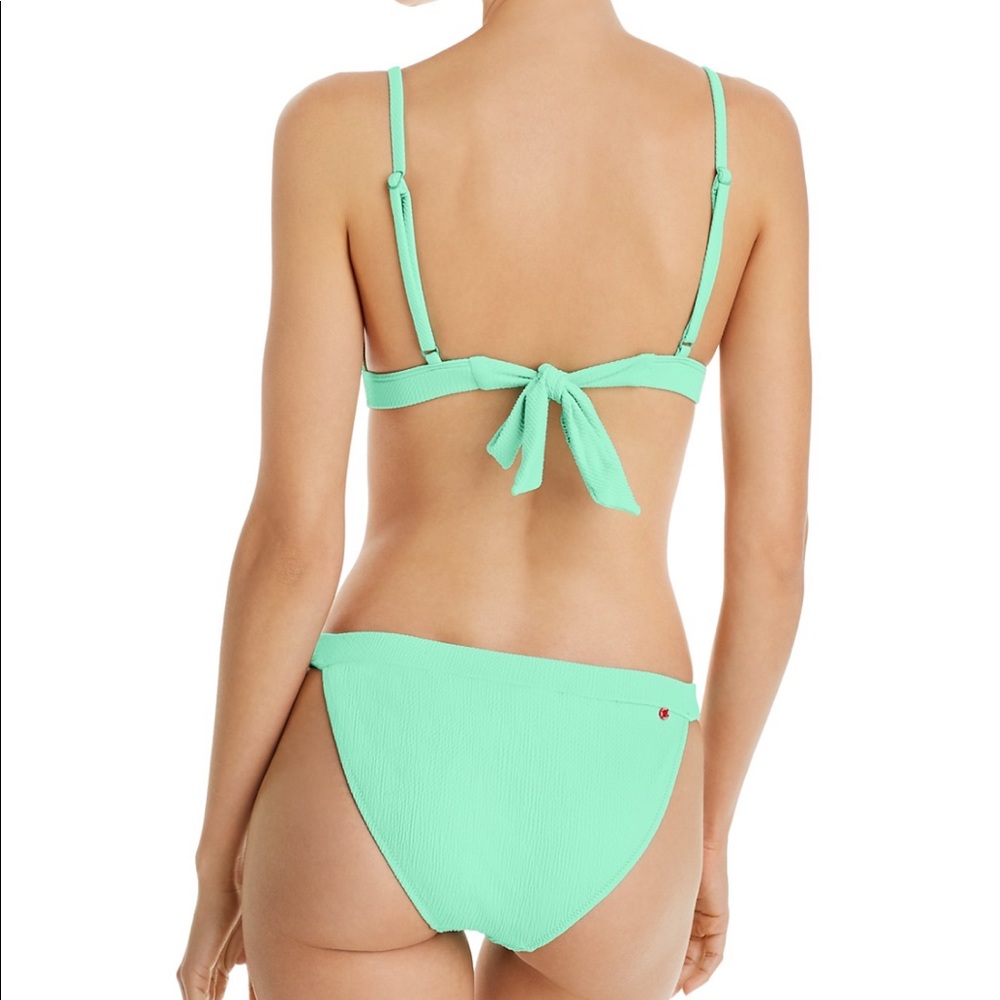 Red Carter Textured Triangle Bikini Top - image 3